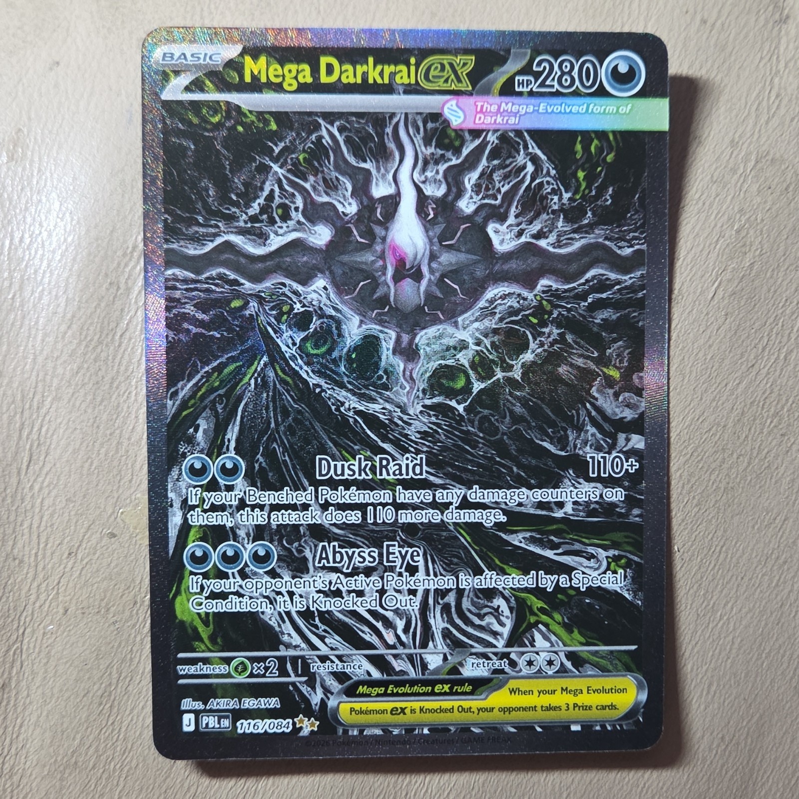 Mega Darkrai ex 116/084 Special Illustration Rare Pitch Black Pokemon Holo NM