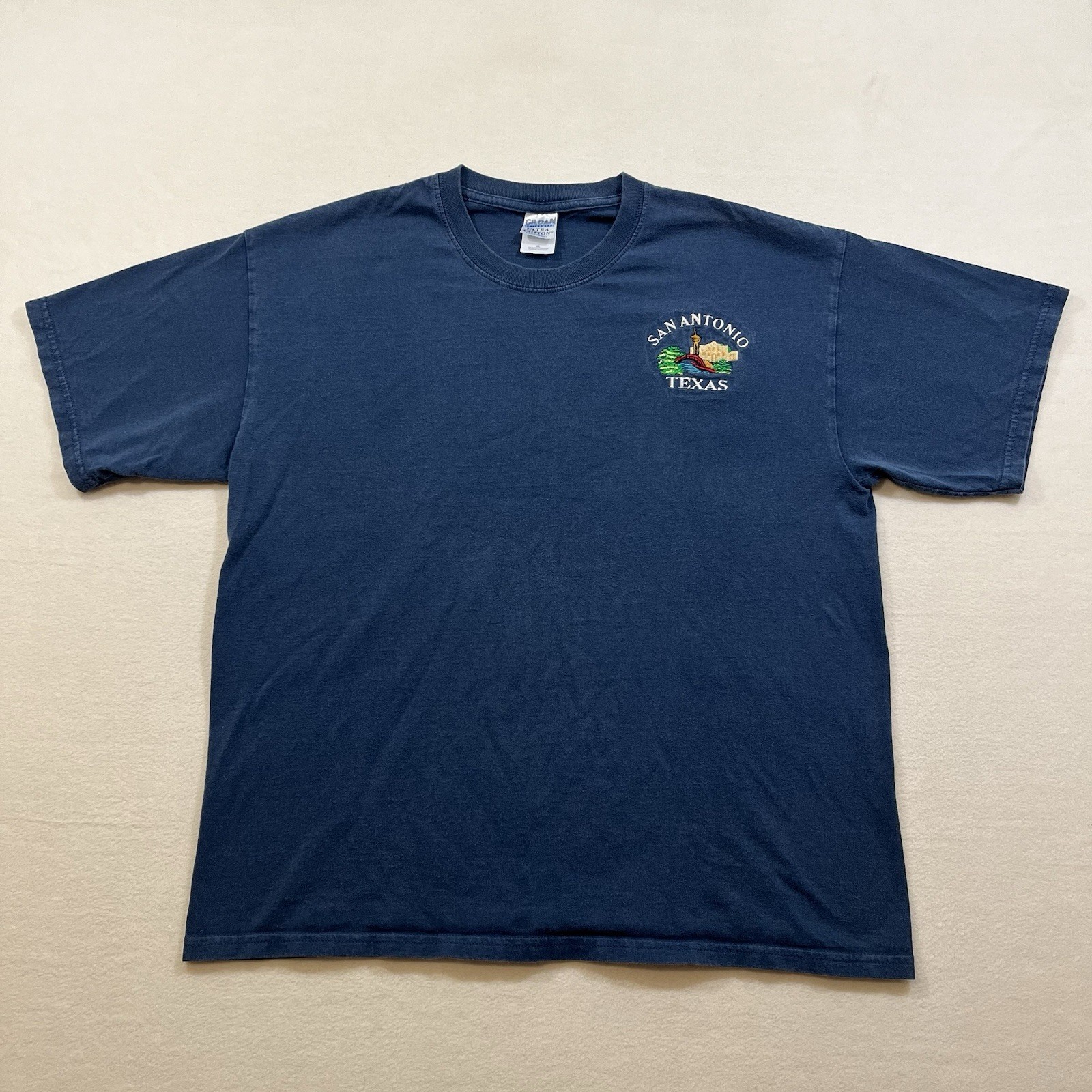 Vtg San Antonio Texas T-Shirt Men’s XL Embroidered Blue River walk Alamo