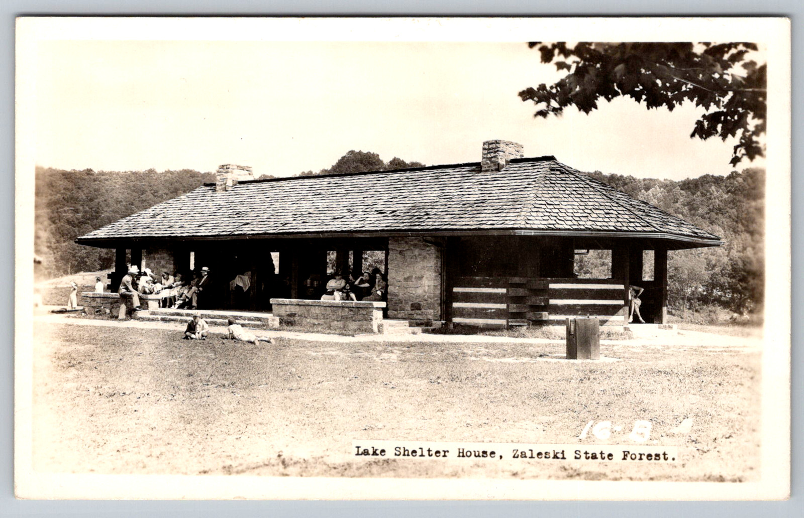 RPPC c1950s Lake Shelter House Zaleski State Forest Postcard