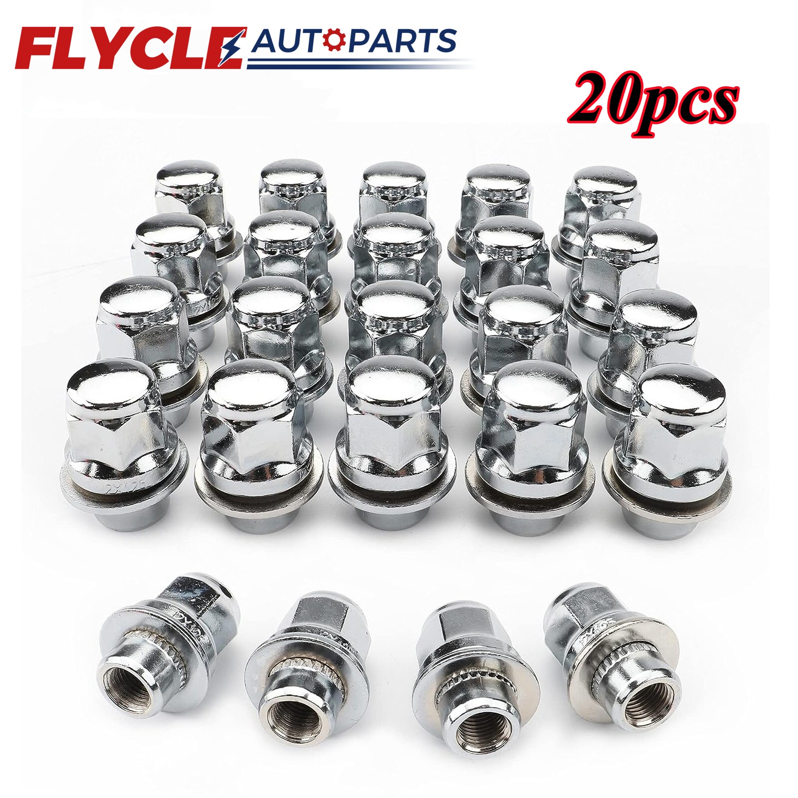 20PC TOYOTA OEM OE STOCK FACTORY WHEELS RIMS MAG LUG NUTS 12X1.5 21mm HEX CHROME