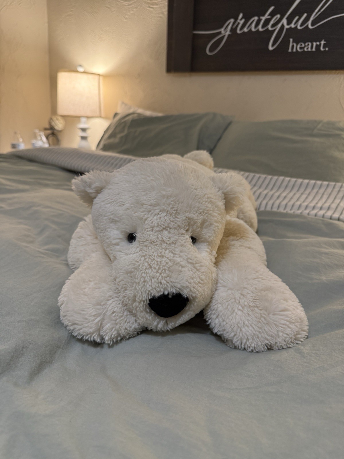 AUTHENTIC❗️Retired & htf lying Perry polar bear jellycat nwot AUTHENTIC❗️Retired & htf lying Perry polar bear jellycat nwot