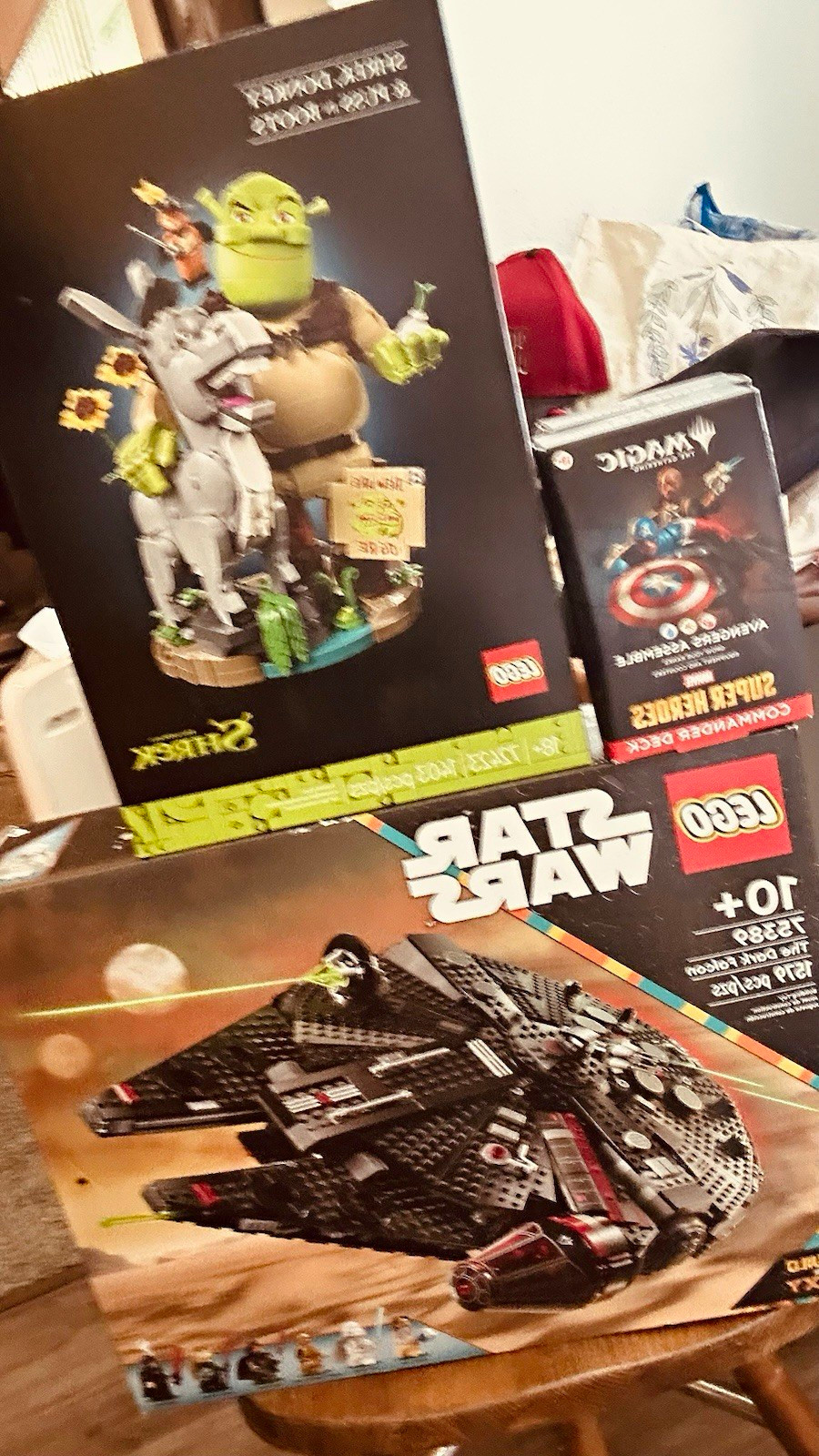 LEGO Star Wars 75389 shrek LEGO 72423 and magic commander deck avengers b panthe