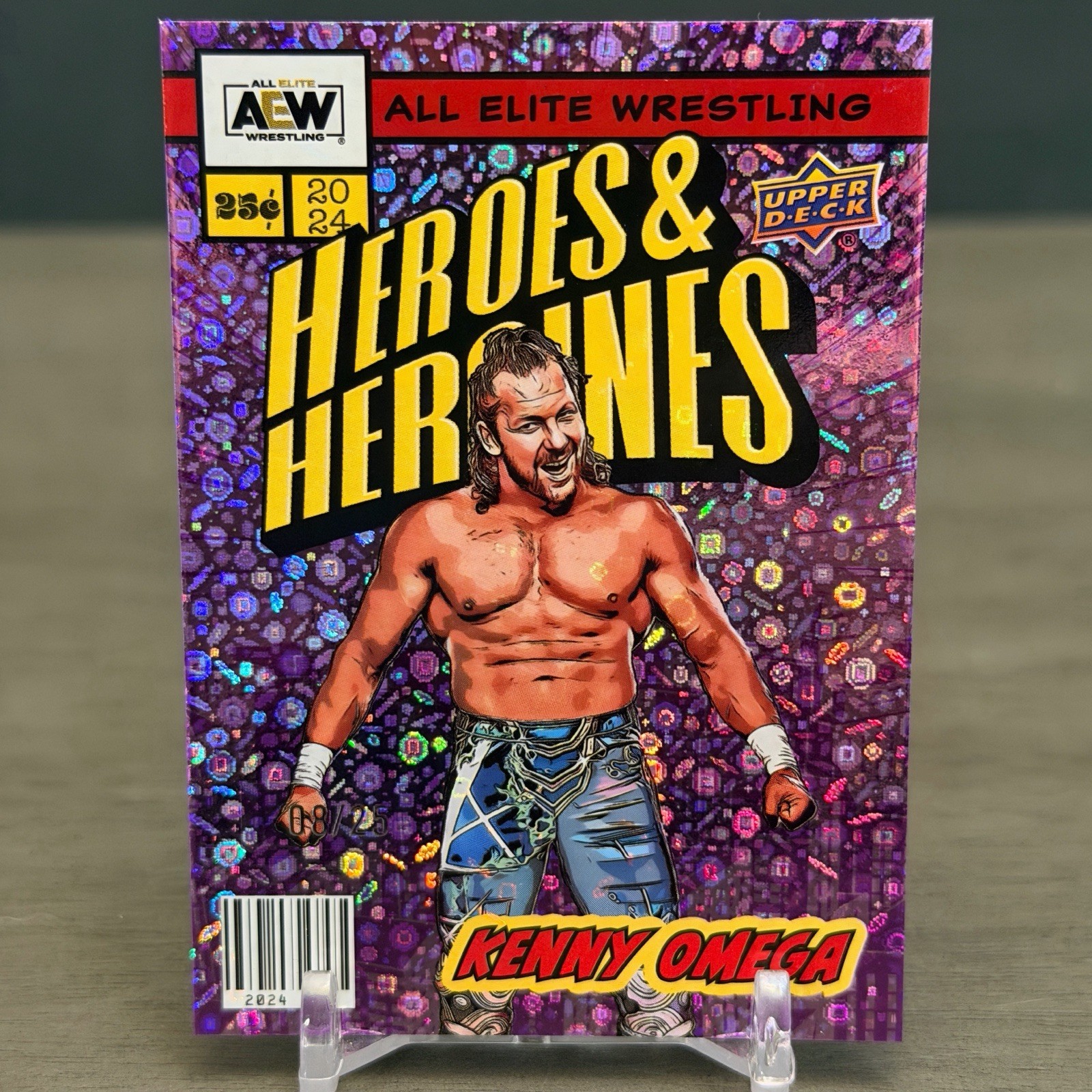 2024 Upper Deck AEW KENNY OMEGA #AHH-31 Heroes and Heroines Purple Parallel /25