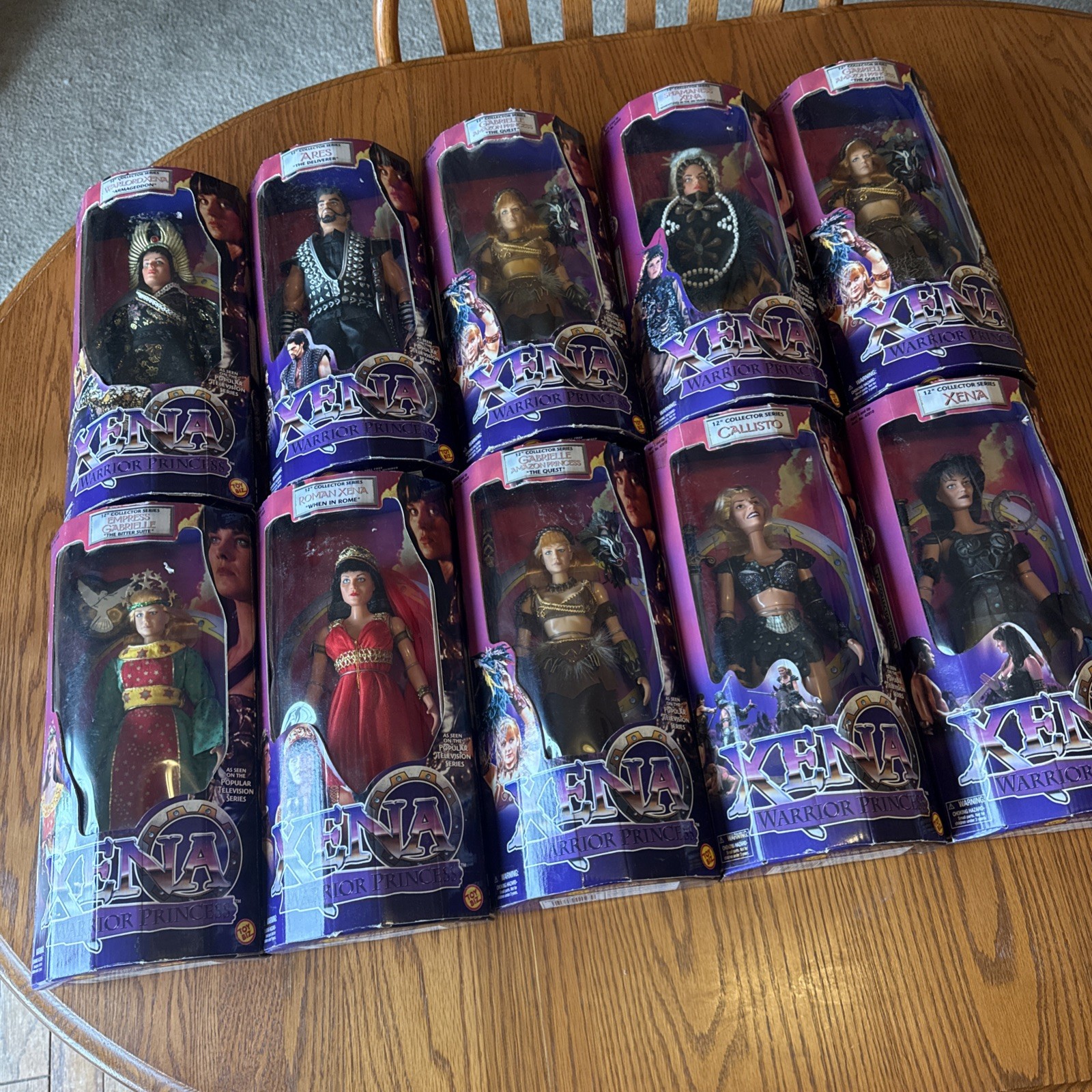 XENA (Warrior Princess) 12 inch Collector Dolls (LOT OF 10)Toy Biz 1998-1999 NEW