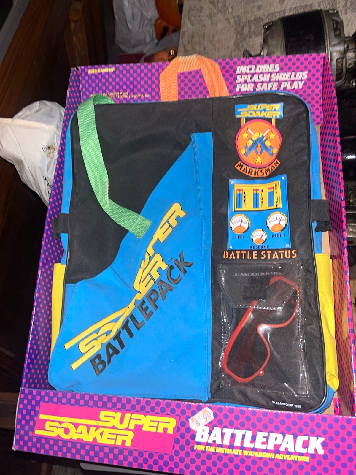 VTG 1992 Larami Super Soaker Battlepack Backpack New In Box NIB Rare VTG 1992 Larami Super Soaker Battlepack Backpack New In Box NIB Rare