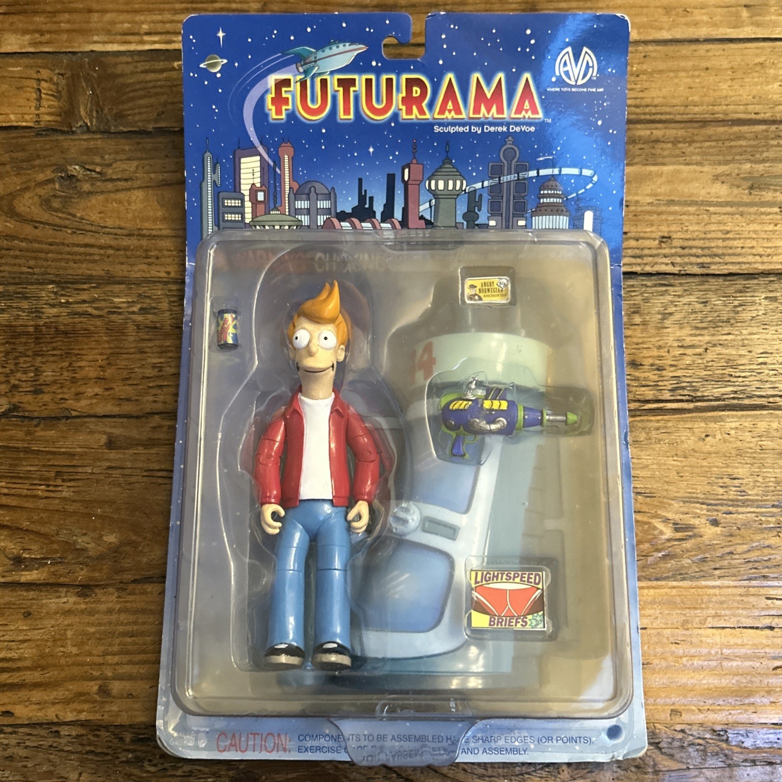 NEW & SEALED Vintage Moore Collectibles Futurama Fry Action Rare Figure On Card