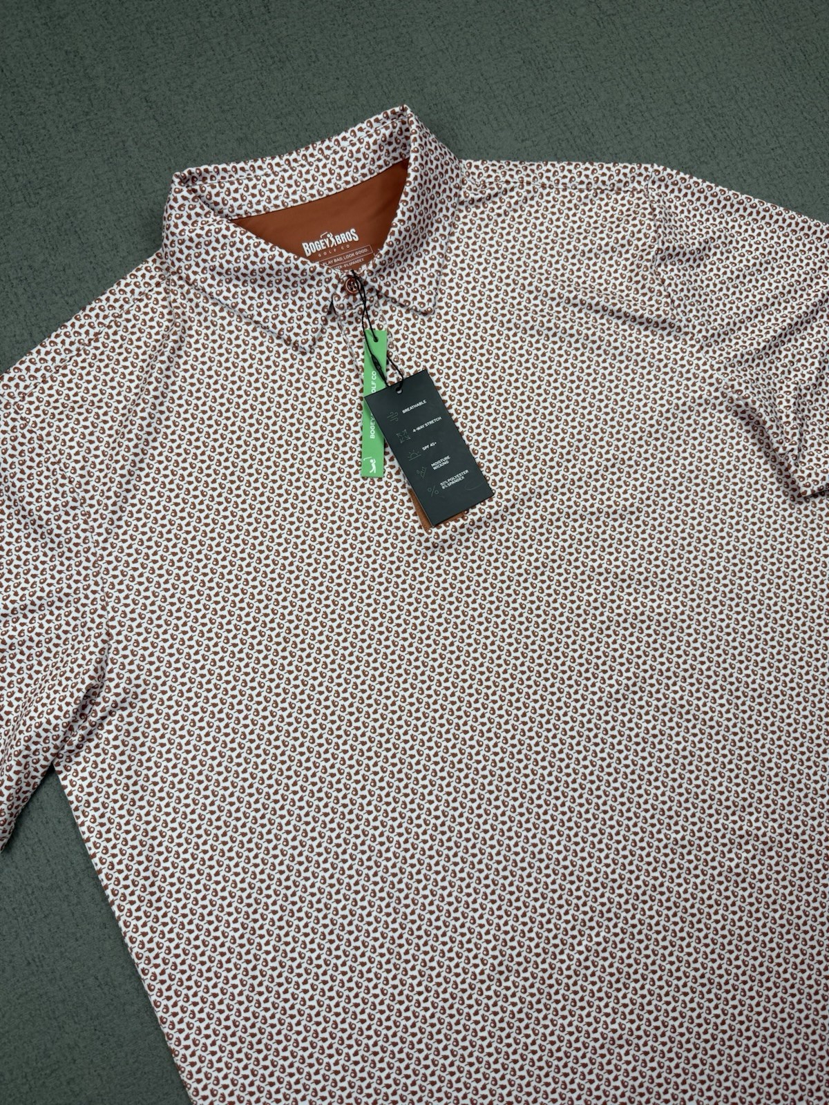 Bogey Bros Orange Polo Shirt Large NWT