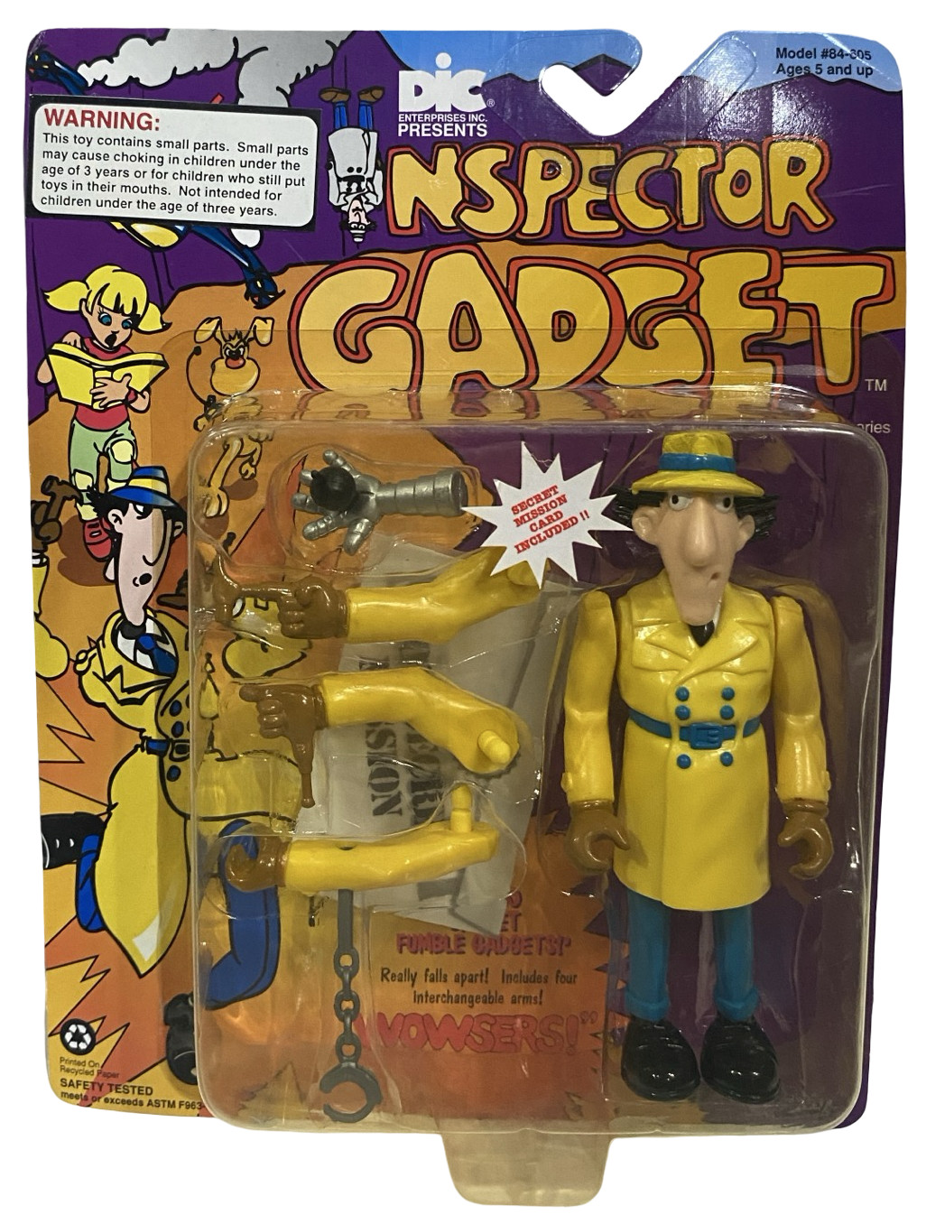 Inspector Gadget Go Go Gadget Fumble Gadgets Action Figure NEW 1992 Tiger Toys