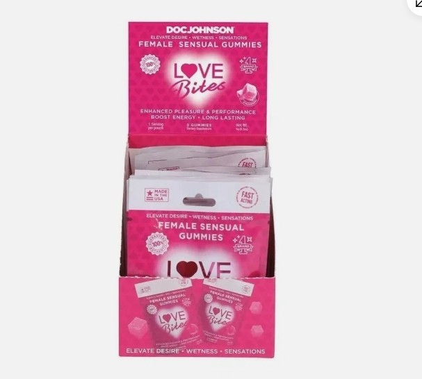 Love Bites Female Sensual Enhancement Gummies - Pack of 12 (2 EACH) FULL BOX Love Bites Female Sensual Enhancement Gummies - Pack of 12 (2 EACH) FULL BOX
