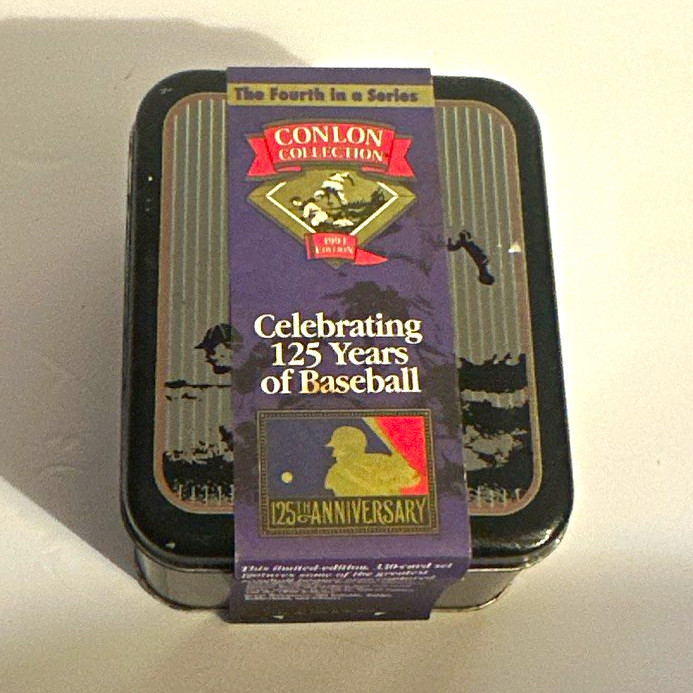 Conlon Collection 1994 125th Anniversary Baseball MLB Sealed Tin Box 50 Cards