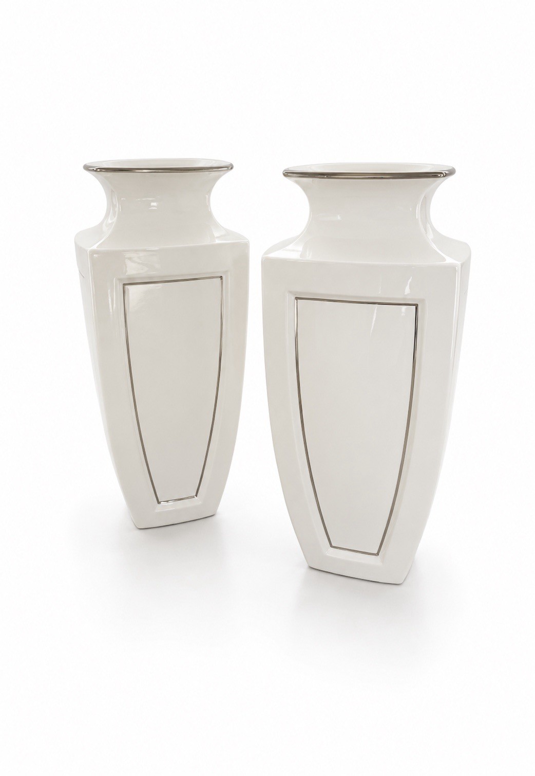 Pair Of New Lenox Greek Solitaire White Porcelain Vase Collection 10.5” Mint Pair Of New Lenox Greek Solitaire White Porcelain Vase Collection 10.5” Mint