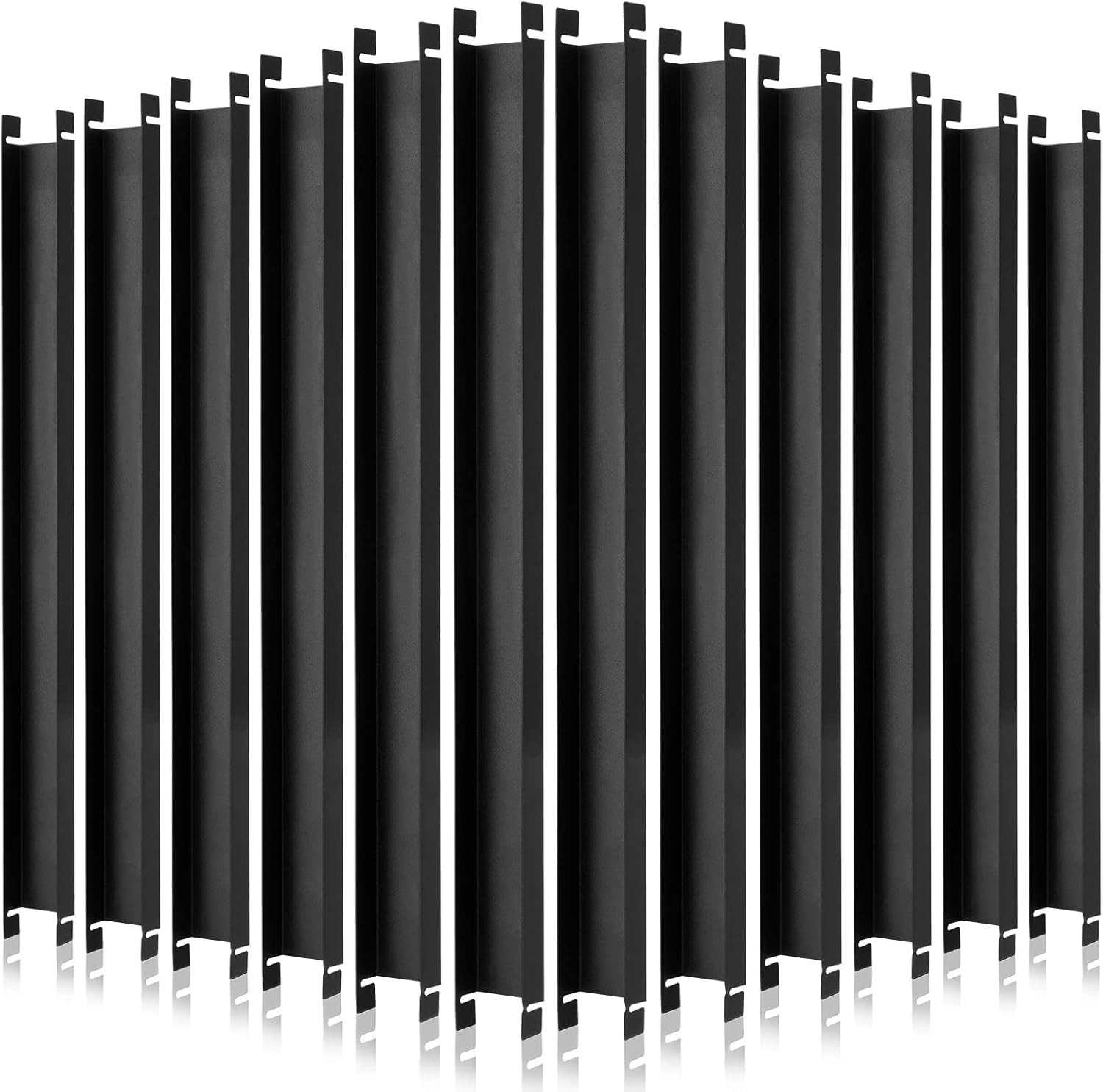 Peryiter 6 Pcs Front to Back Rails Lateral Drawer Hanging File Bar Black