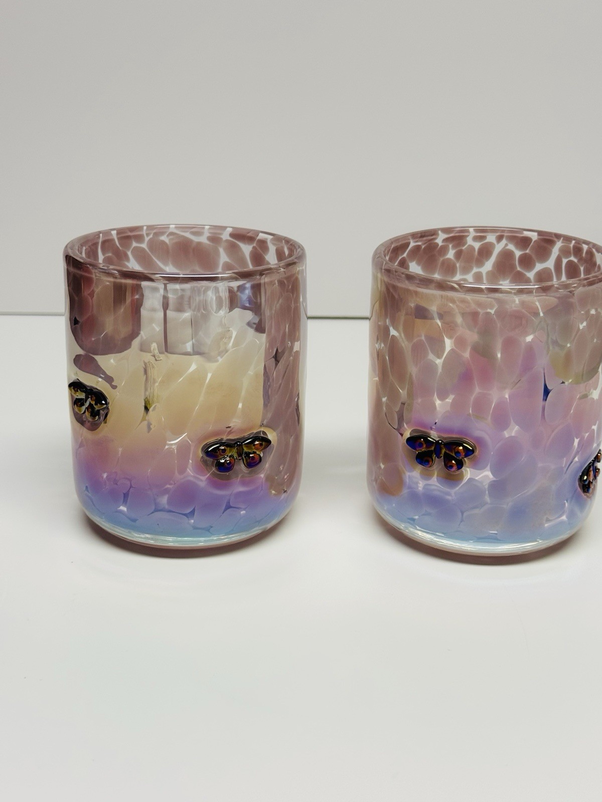 New Anthropologie Mystic Halloween Pink Confetti Icon Juice Glass Moth Set Of 2 New Anthropologie Mystic Halloween Pink Confetti Icon Juice Glass Moth Set Of 2