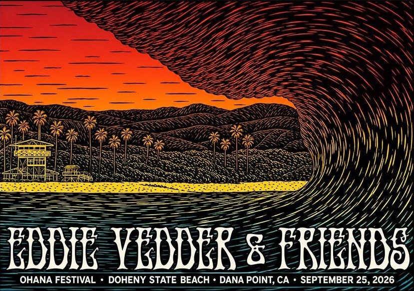 Eddie Vedder & Friends Ohana Festival 2024 Poster Dana Point CA
