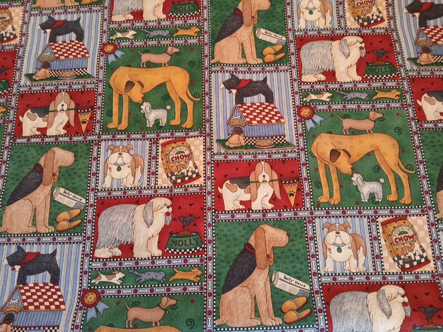 VTG Debbie Mumm Dogs Allover for SSI - 2 YDS.  44\
