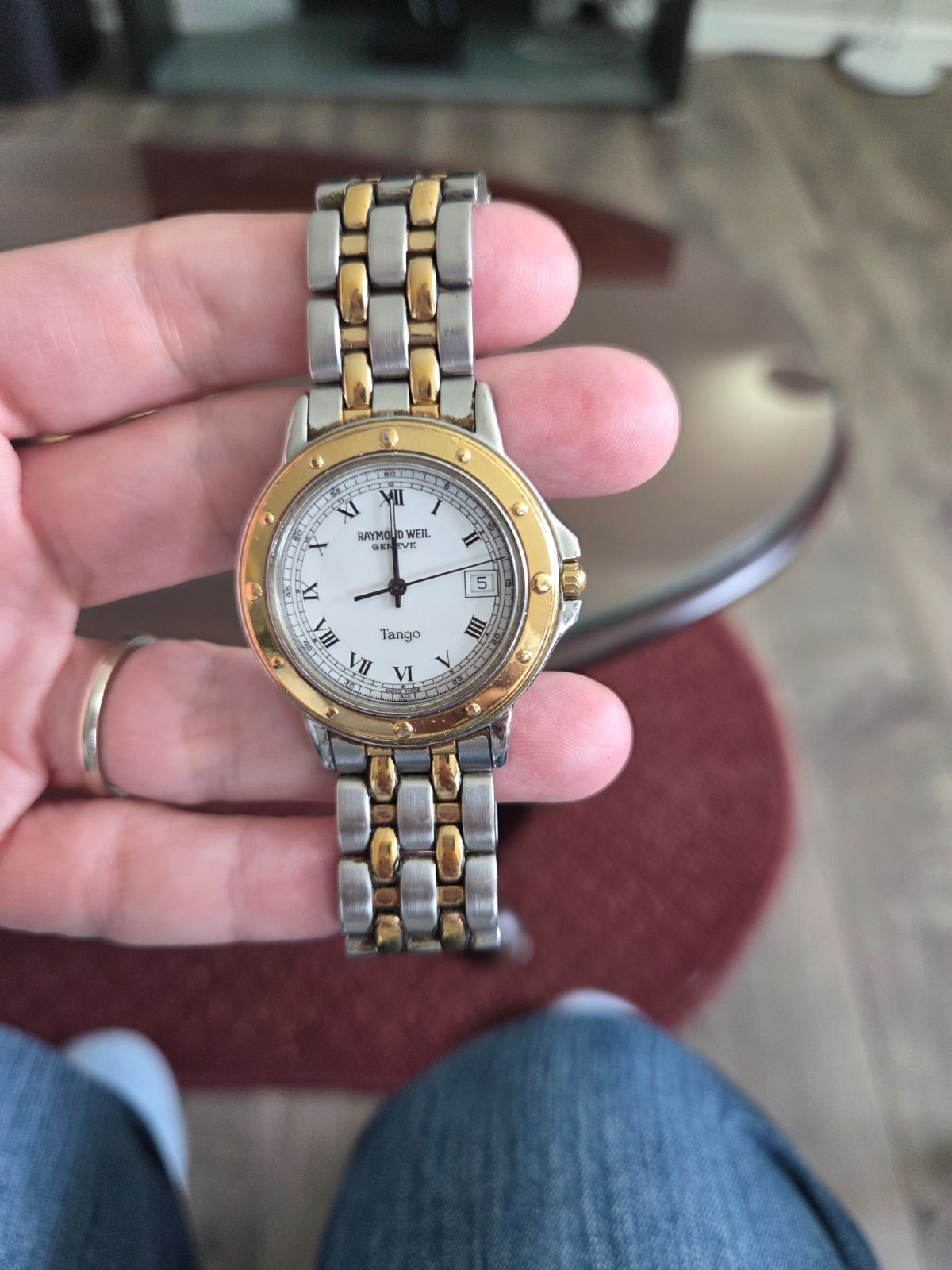 RAYMOND WEIL GENEVE, Day Dial Vintage Men\'s Wrist Watch