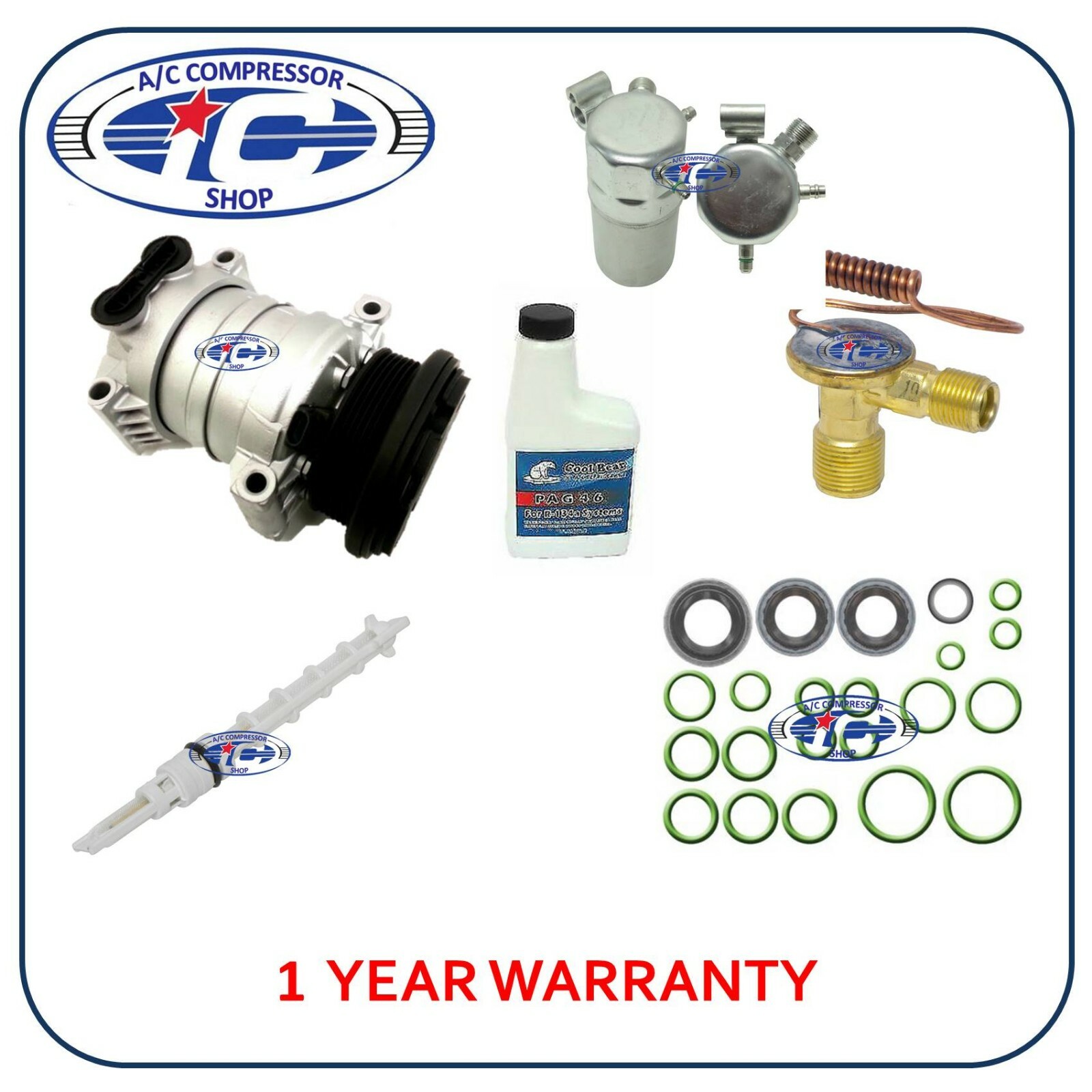 A/C Compressor Kit Fits Chevrolet Express 98-02 GMC Savana 98-02 OEM HT6 57947