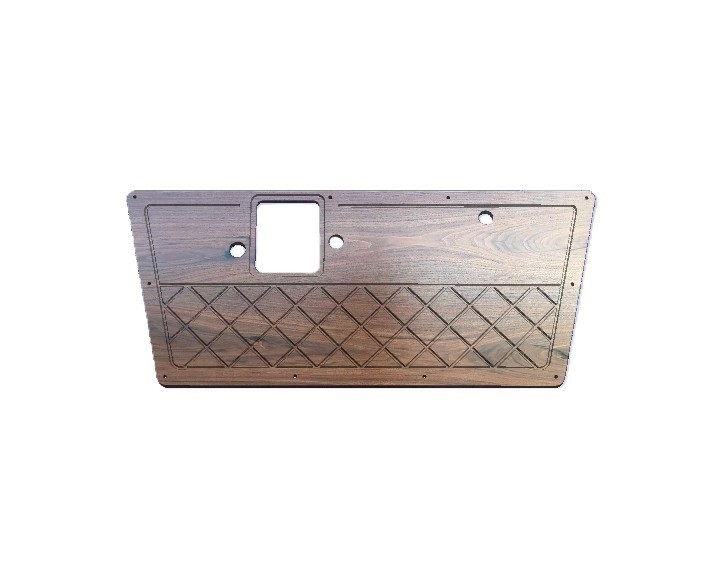 1968-1977 Early Ford Bronco Door Panels - Real Walnut Hardwood - 