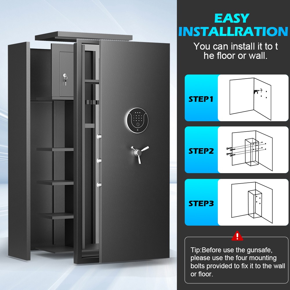 16-22 Unassembled Gun Safe, Large Fingerprints Gun Safe for  Rifles and Shotguns
