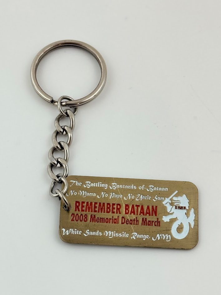 Bataan Memorial March Keychain White Sands Missile Range WWII Military Heroes Bataan Memorial March Keychain White Sands Missile Range WWII Military Heroes