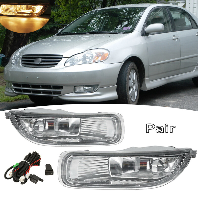 For 2003 2004 Toyota Corolla Halogen Driving Fog Lights Lamps w/Switch Wiring For 2003 2004 Toyota Corolla Halogen Driving Fog Lights Lamps w/Switch Wiring
