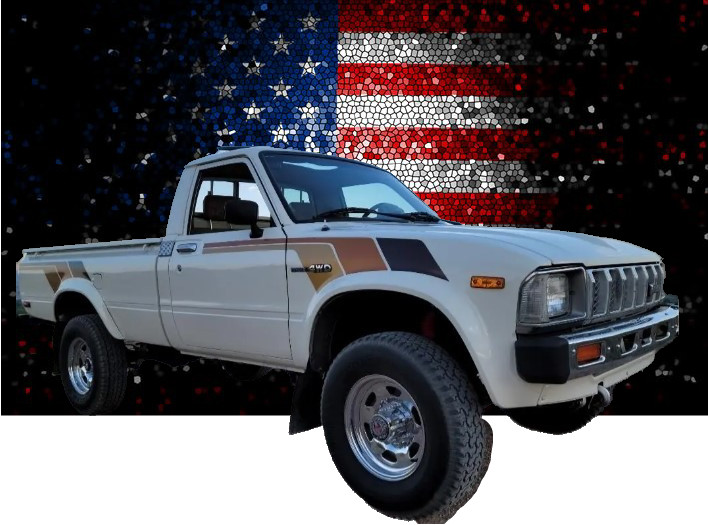 Retro Style Vinyl  Decals , Graphics,  Compatible With Toyota  Pick Ups 80/ 84