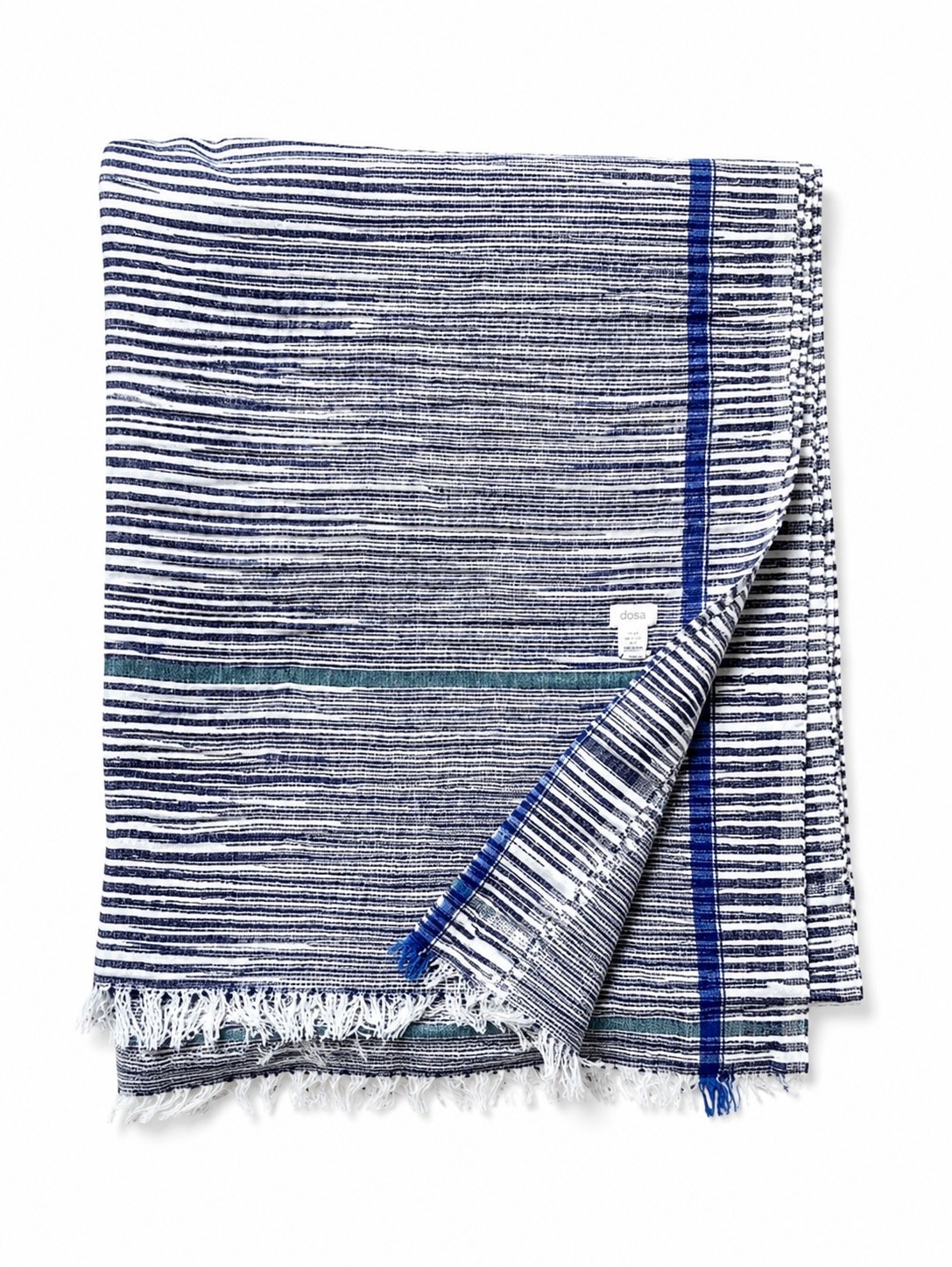 DOSA Striped Handwoven Khadi Cotton Throw Blanket Textile 60 x 33 DOSA Striped Handwoven Khadi Cotton Throw Blanket Textile 60 x 33