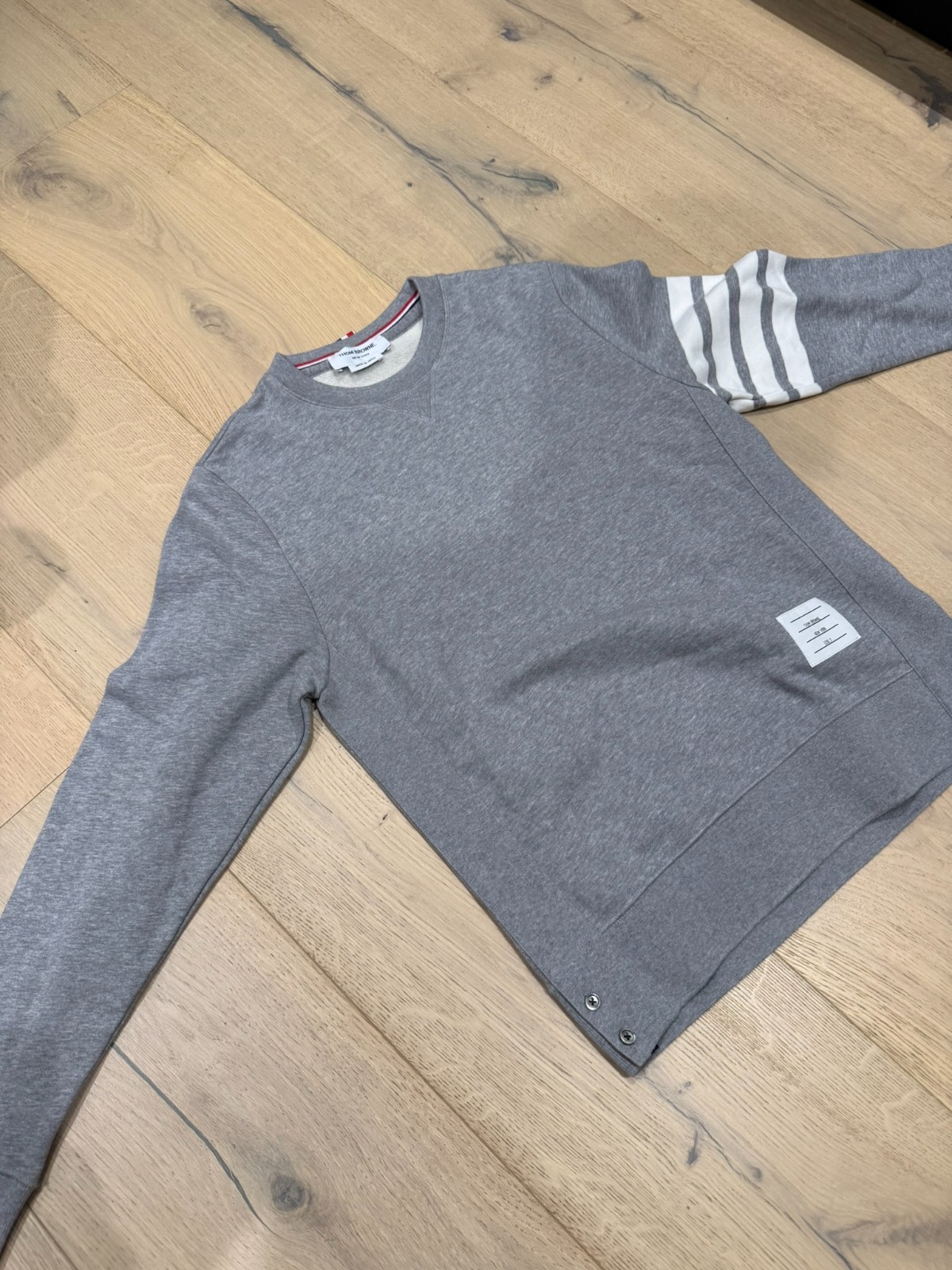 Thom Browne Classic Loopback 4-Bar Sweatshirt Light Grey Men\'s Size 2 Japan Thom Browne Classic Loopback 4-Bar Sweatshirt Light Grey Men\'s Size 2 Japan