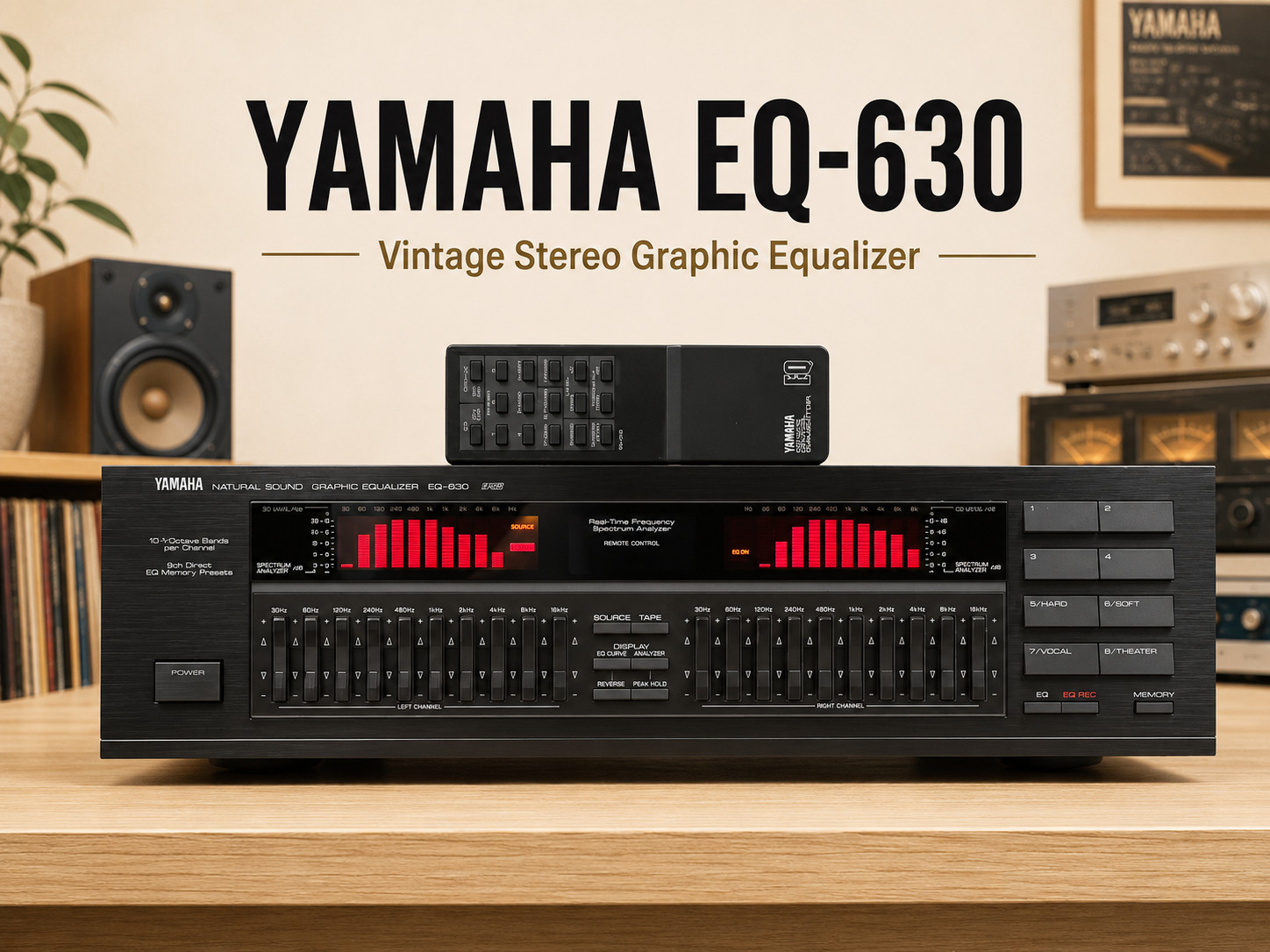 YAMAHA EQ-630 🌈RaRe🌈 Vintage Stereo Graphic Equalizer