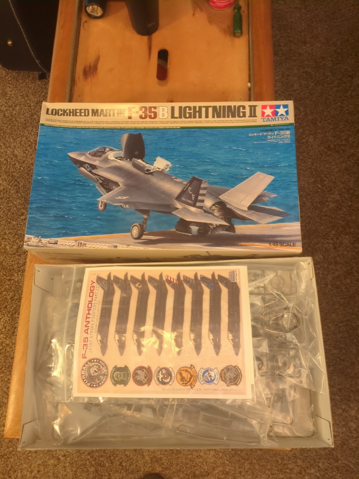 TAMIYA 61125 LOCKHEED MARTIN F-35 B LIGHTNING II MODEL -1/48 + FURBALL Decals TAMIYA 61125 LOCKHEED MARTIN F-35 B LIGHTNING II MODEL -1/48 + FURBALL Decals