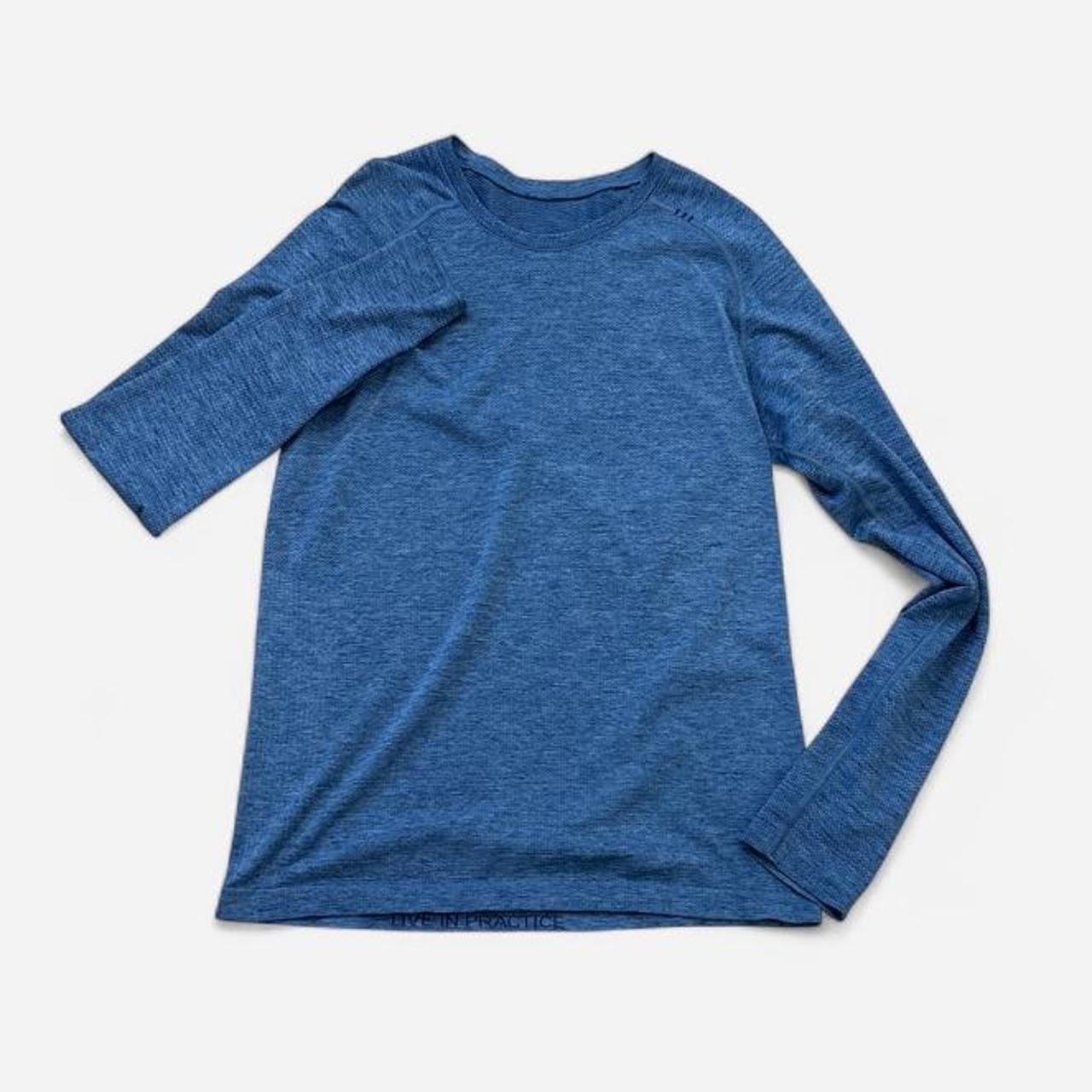 Lululemon Blue Heather Long Sleeve Live In Practice Shirt