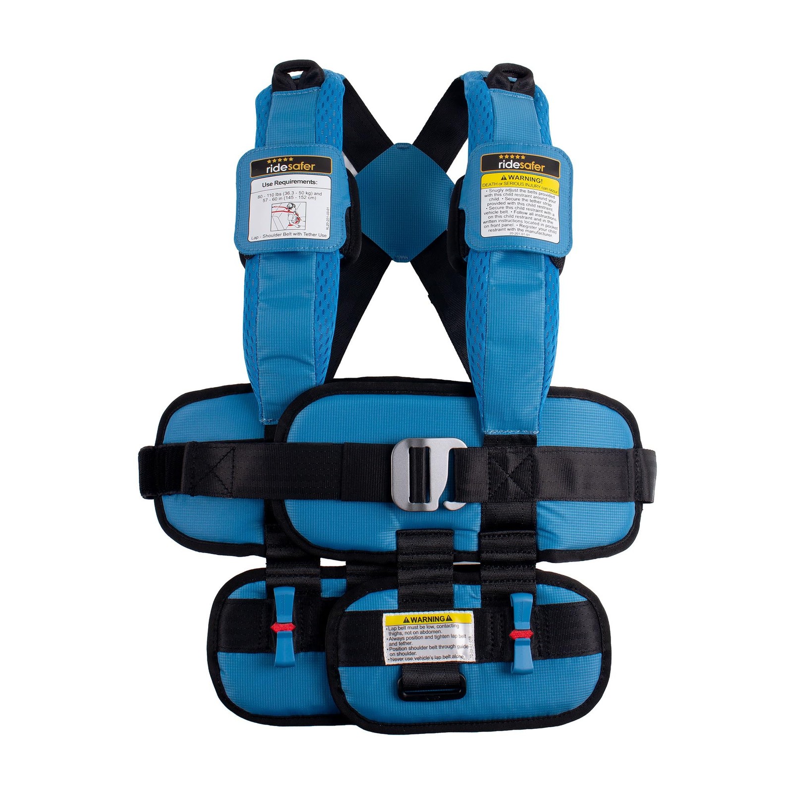 Child Safety Car Seat Vest Gen 6 X Large 80-110 lbs Blue RideSafer Portable Child Safety Car Seat Vest Gen 6 X Large 80-110 lbs Blue RideSafer Portable