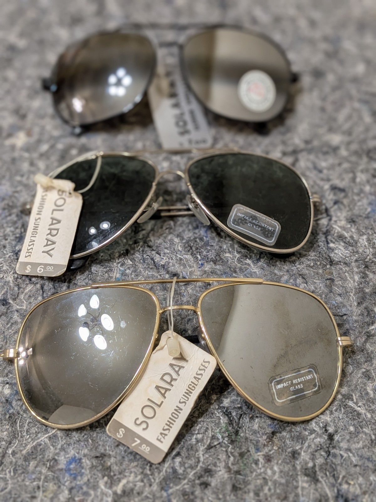 NWT Vintage Lot of 3 Solaray Aviator Sunglasses NOS NEW 80s NWT Vintage Lot of 3 Solaray Aviator Sunglasses NOS NEW 80s