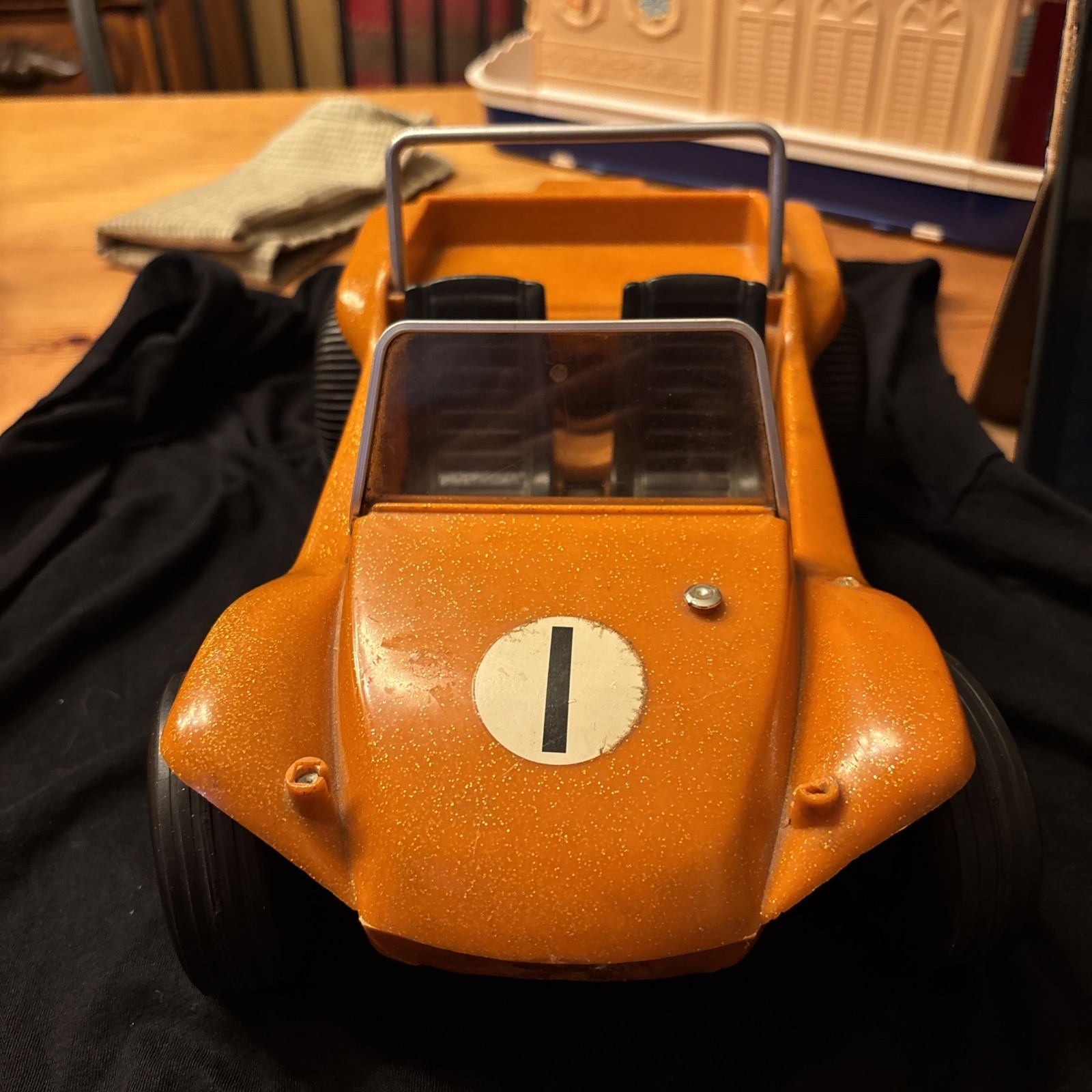 Vintage Cox .049 Gas Powered Dune Buggy Orange Metal Flake Tether Car As Is Vintage Cox .049 Gas Powered Dune Buggy Orange Metal Flake Tether Car As Is