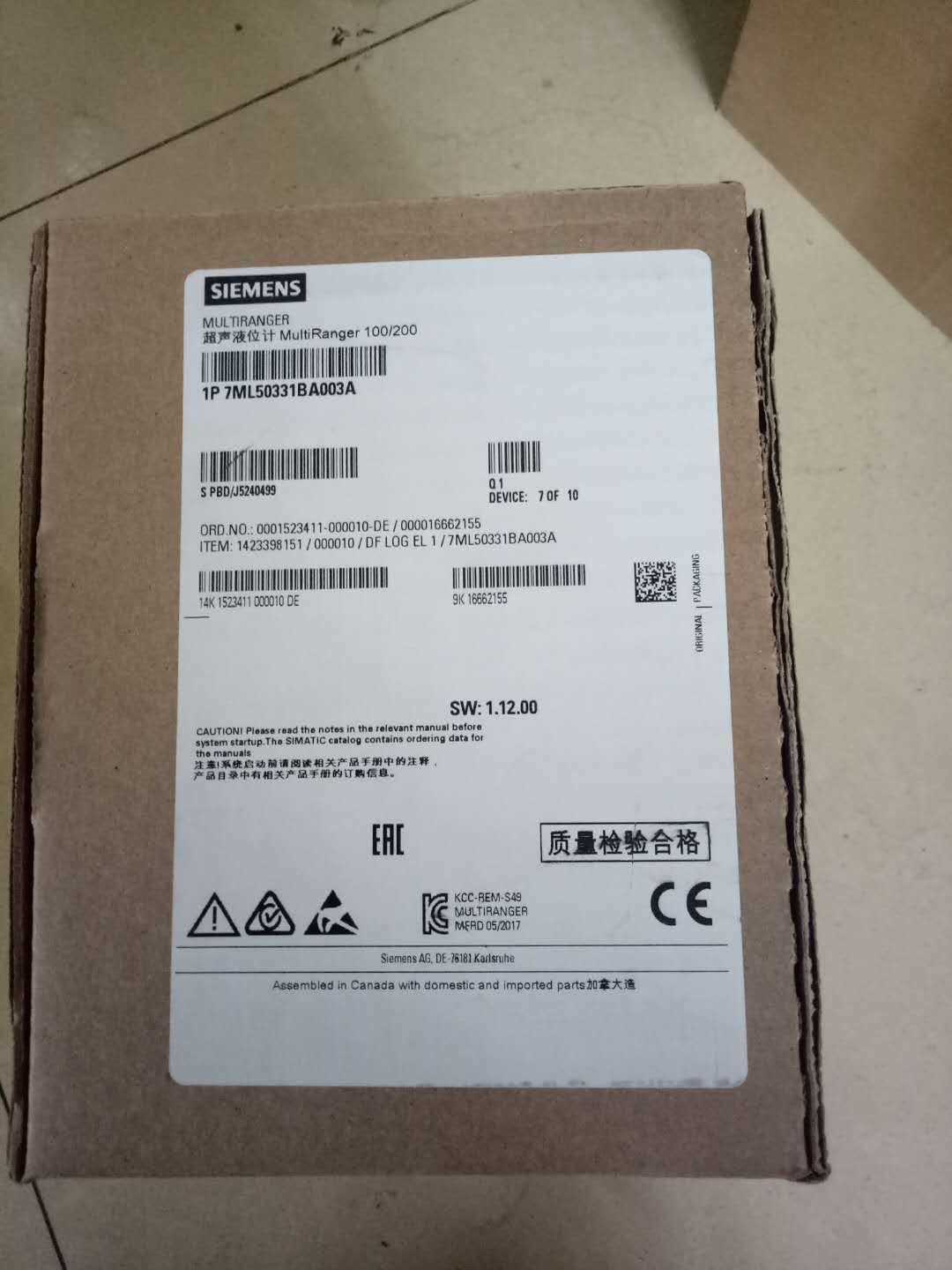 1PC for  NEW  7ML5033-1BA00-3A   7ML50331BA003A   (by Fedex or DHL )