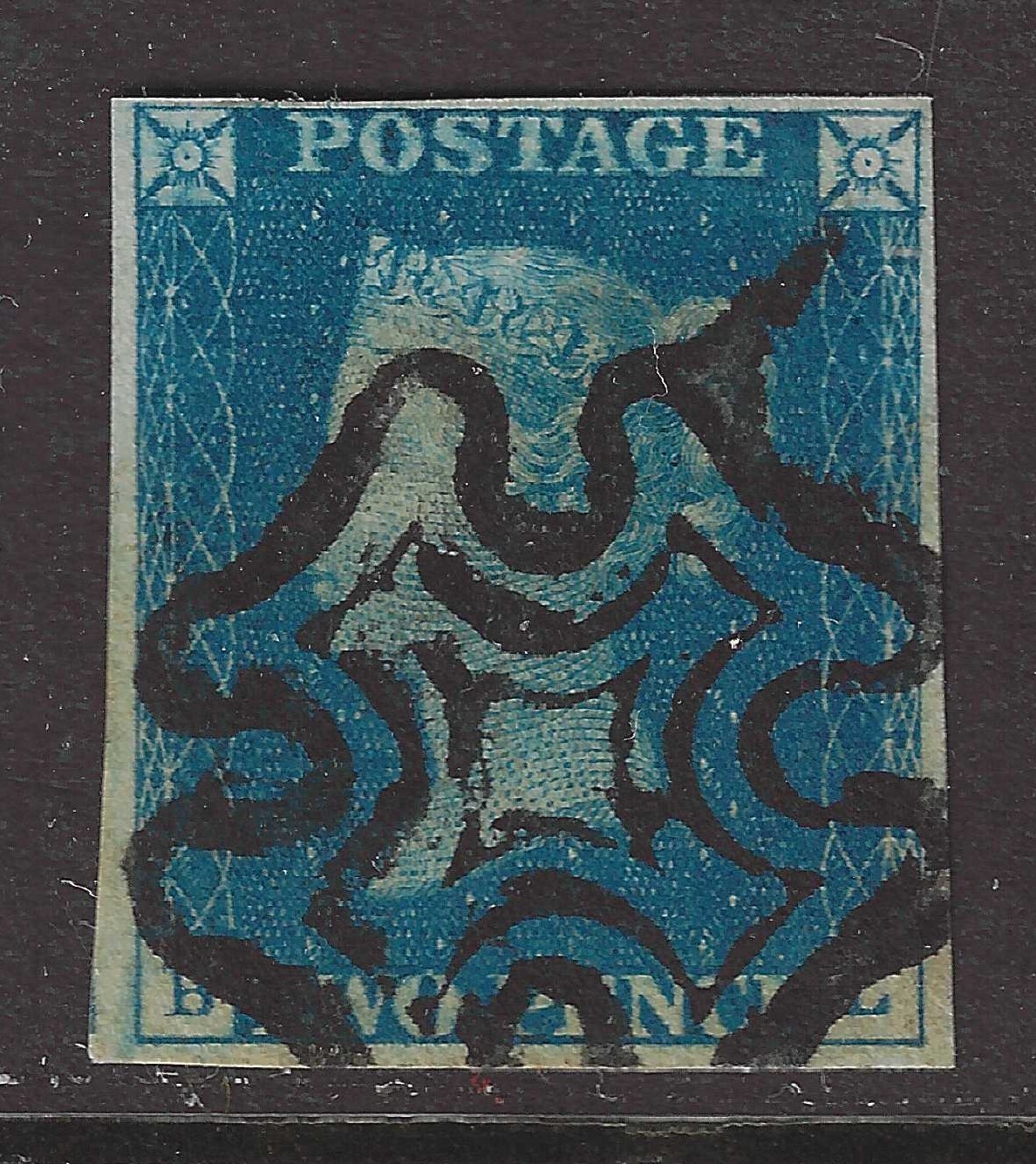 GB QV 1840 Sg5 2d  Blue B-L Plate 2 Black Maltese Cross Superb Stamp