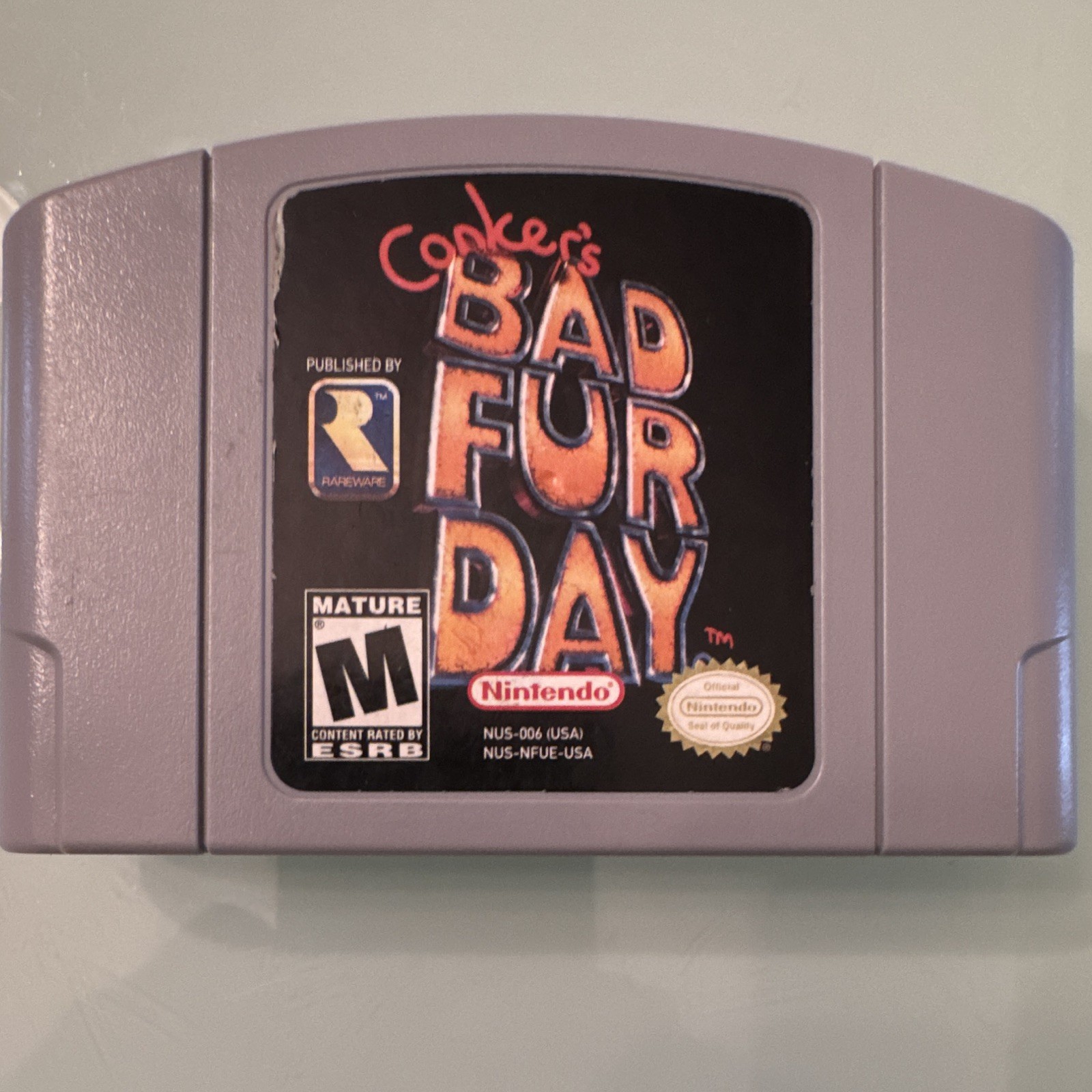 Rareware Conker's Bad Fur Day Nintendo 64 N64 Game Pak NTSC-U/C M Rated.  Tested