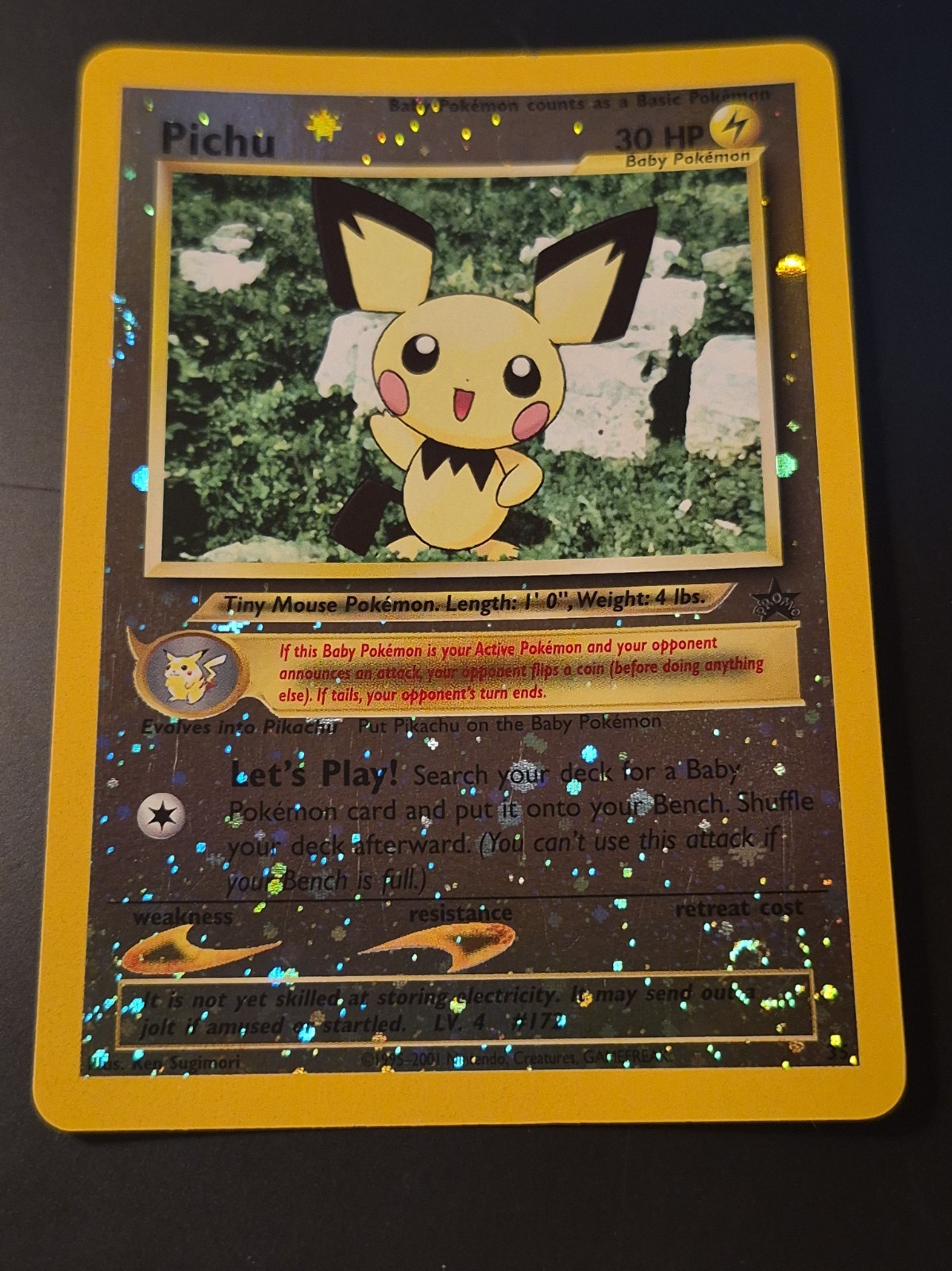 Pichu 35/53 Wotc Promo Reverse Holo - LP/NM Swirl