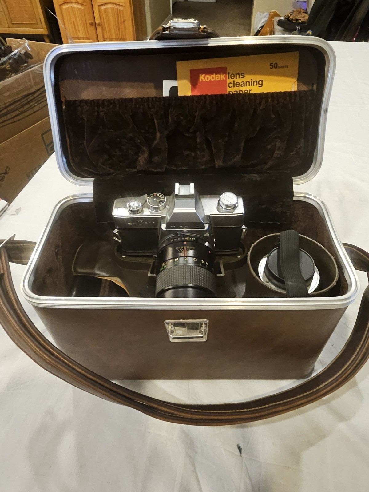 Vintage Minolta SRT 200 35mm Film Camera Kit w/ Rokkor 50mm f2 & Vivitar 135mm