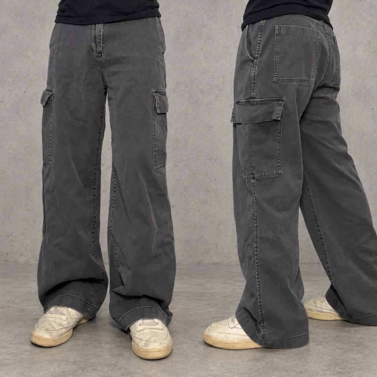Gap Faded Charcoal Baggy Cargo Pants Gap Faded Charcoal Baggy Cargo Pants