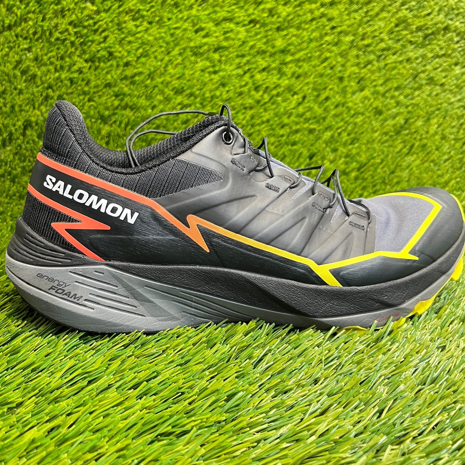 Salomon Thundercross Mens Size 7 Black Yellow White Trail Running Shoes Sneakers