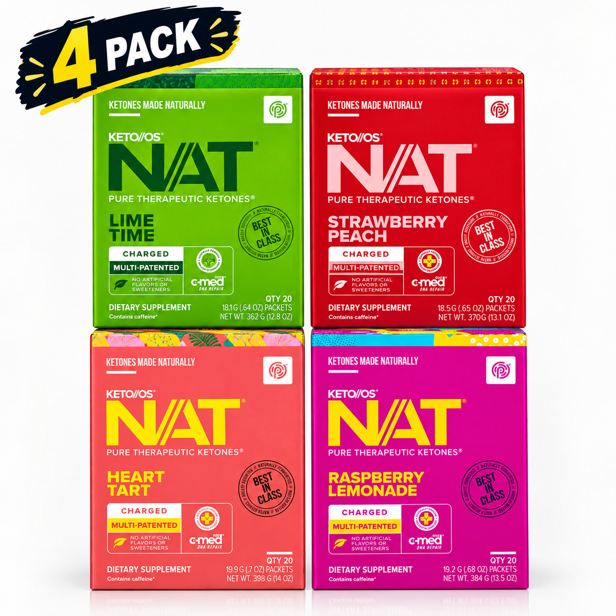 Pruvit KETONES Keto OS NAT 20 Packs Charged /Free Shipping /Exp 2027+ Pack Of 4