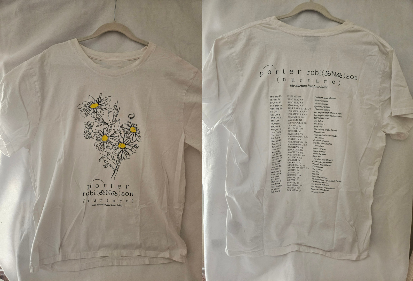 2 Sides Porter Robinson Nurture 2021 Live Tour White T Shirt S-5XL