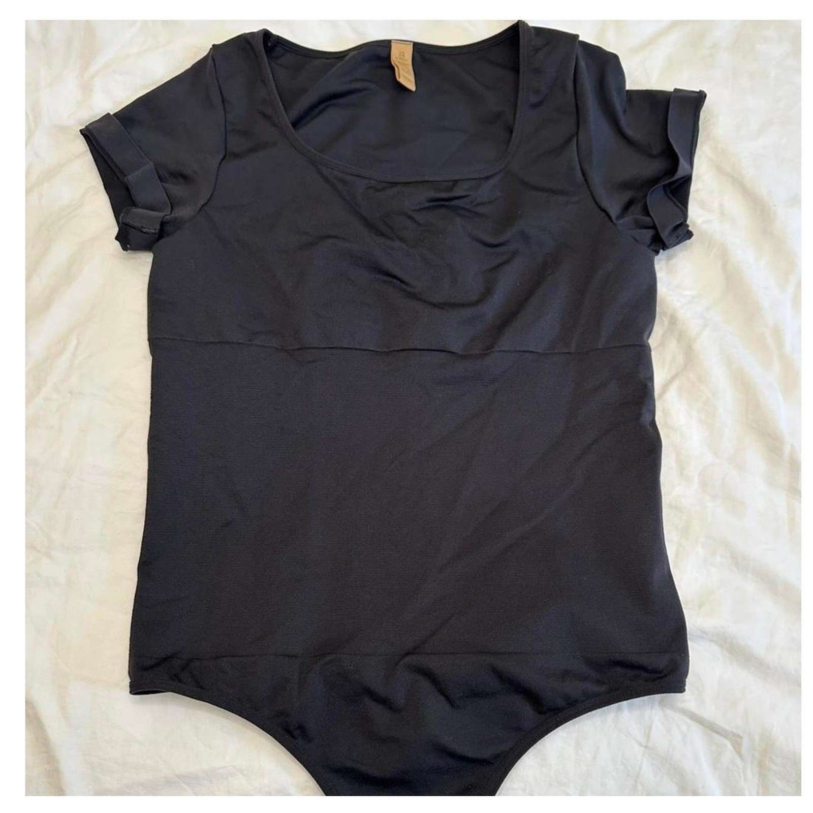 Shapellx Bodysuit Women 3XL/4XL Black NWOT Short Sleeve Scoop Neck Compression