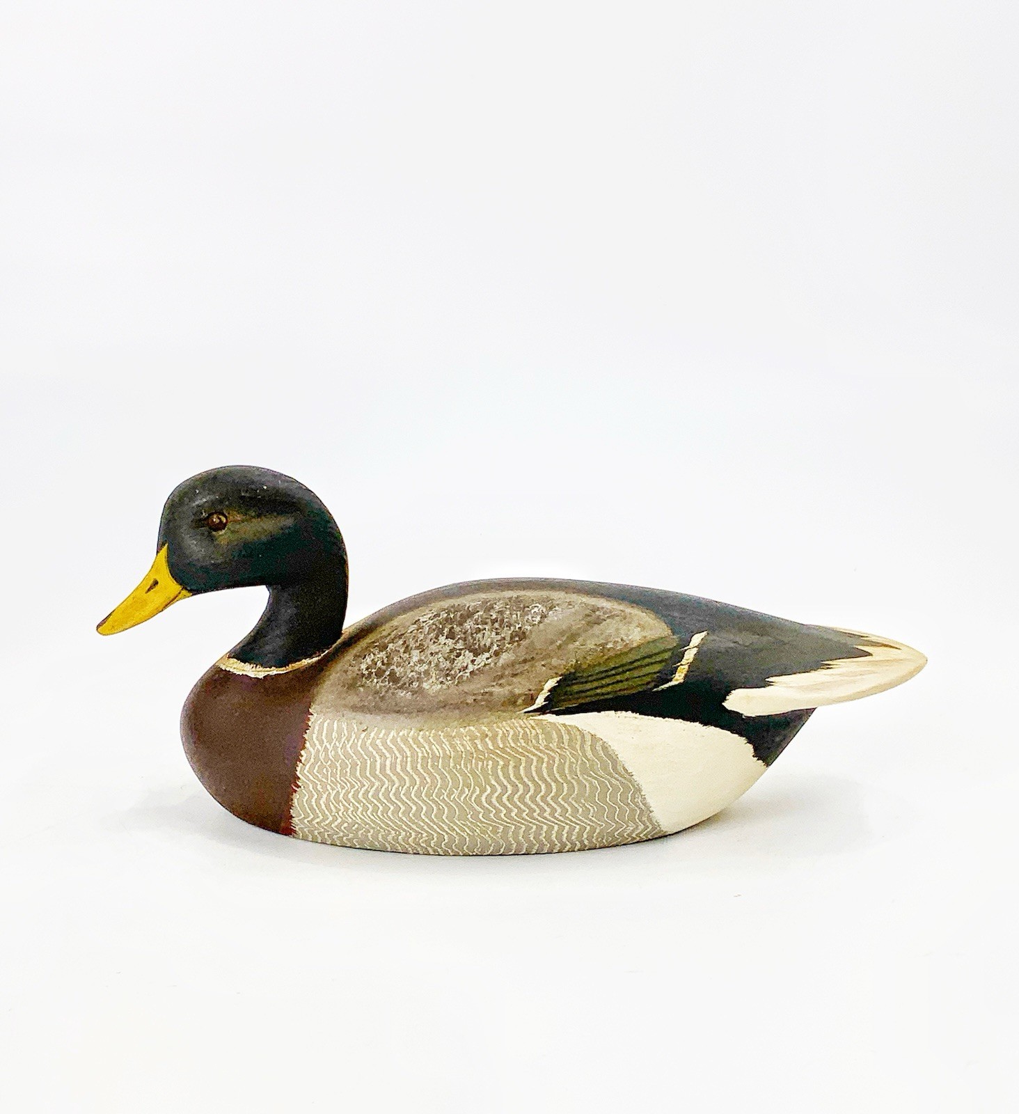 Vintage Ken Harris miniature Mallard Drake decoy Woodville New York Vintage Ken Harris miniature Mallard Drake decoy Woodville New York