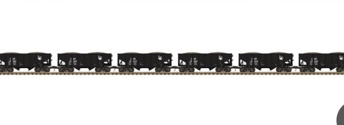 MTH Premier 20-90570 CENTRAL R.R. of PENNSYLVANIA 2-Bay Fish Belly Hopper 6-PACK