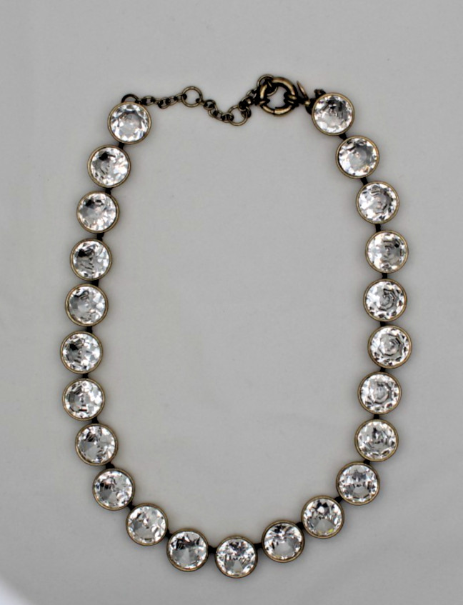 J CREW CRYSTAL BRULEE NECKLACE Vintage Gold Tone DUTY INCL. J CREW CRYSTAL BRULEE NECKLACE Vintage Gold Tone DUTY INCL.