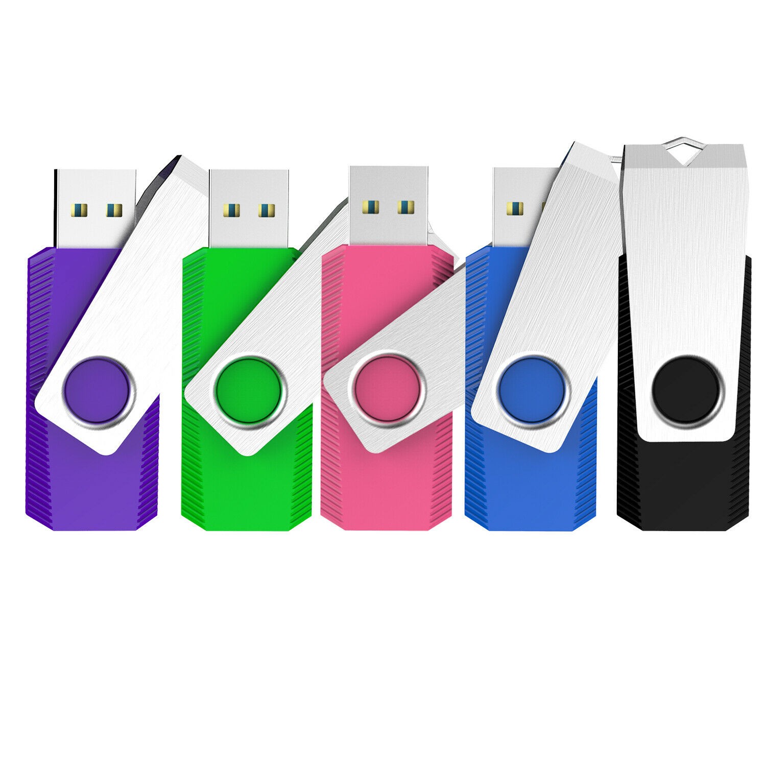 Wholesale 4GB 5/10/100PCS USB2.0 Metal Swivel Style USB Flash Drive Memory Stick
