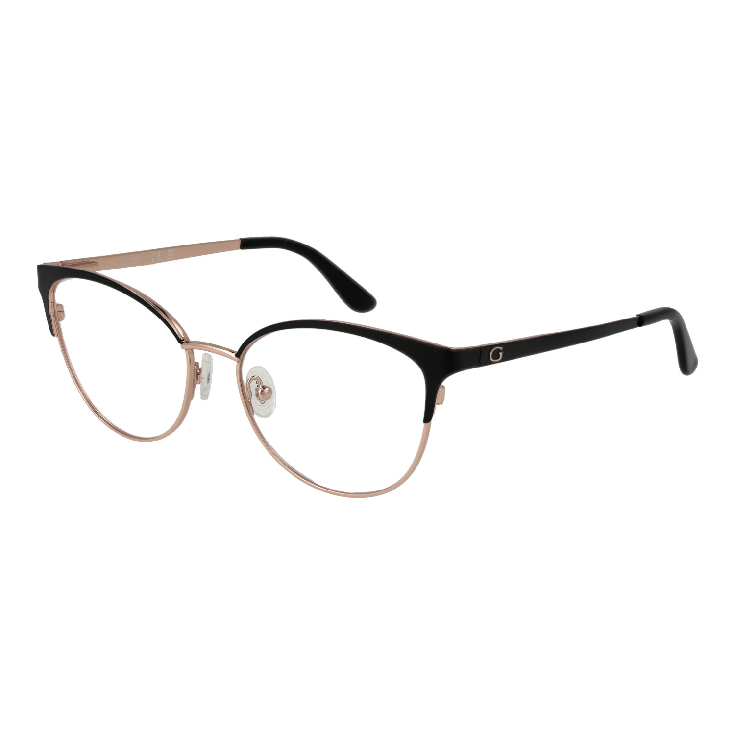Guess GU2796 001 Designer Glasses Unisex Rectangular Gold Metal Frame 54mm