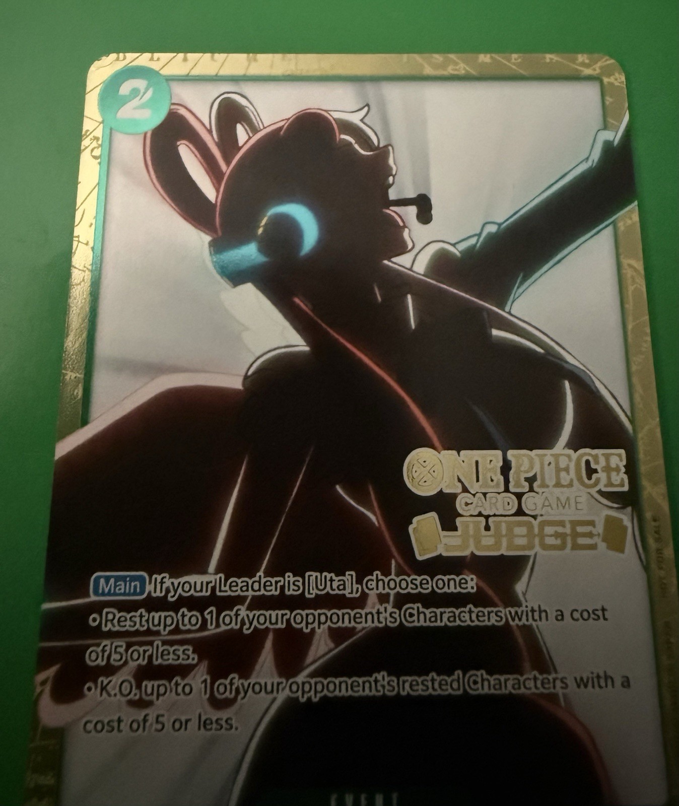 ONE PIECE TCG Uta Promo Foil Backlight Judge Stamp ST11-003 Judge pack vol 5 ONE PIECE TCG Uta Promo Foil Backlight Judge Stamp ST11-003 Judge pack vol 5